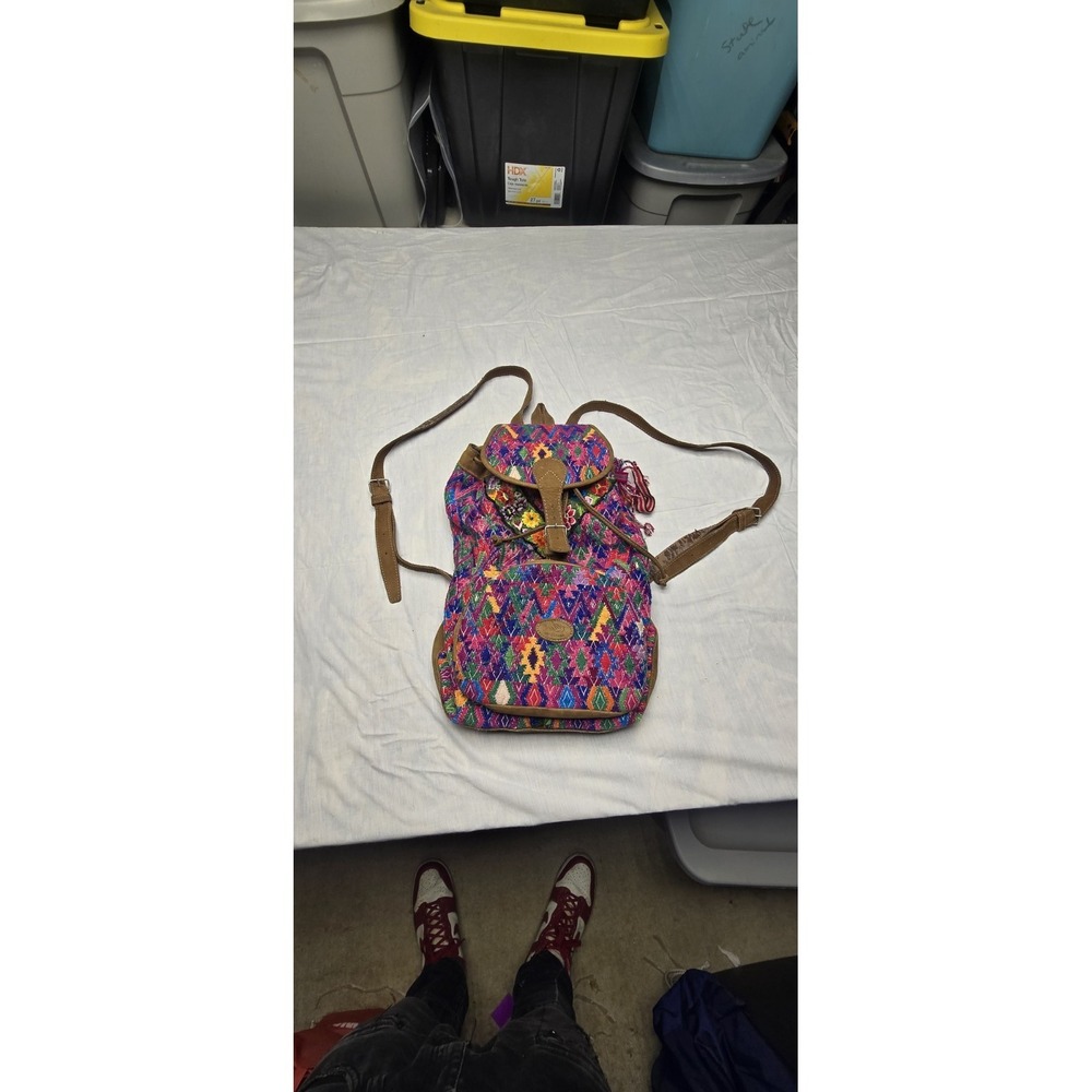Bohemian-style Backpack Is Handcrafted In Guatemala Using Huipil Fabric Handmade